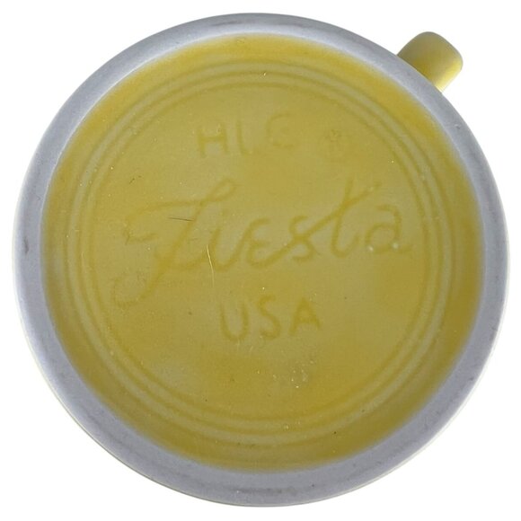 2 Fiesta Yellow Sunflower Ceramic Coffee Mugs O Ring Handle Cup 8 Ounce Unused - Picture 6 of 9